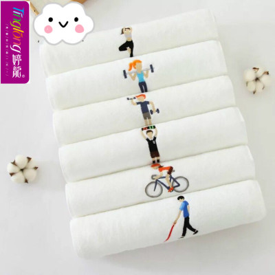 Factory direct cotton sports long towel 25 * 110cm gym embroidery sweat towel
