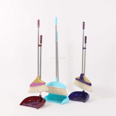 Sweep a dustpan set of soft hair sweeping brush and broom dustpan.