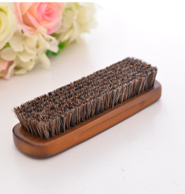 Square high-grade worms horse fur shoes brush leather brush extended soft hair does not hurt the leather brush