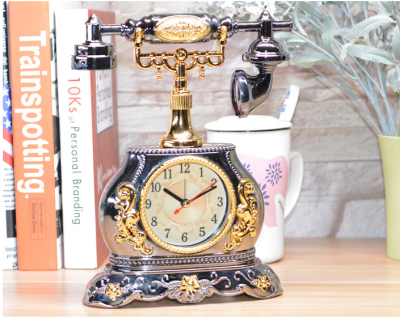 Electroplating Painting Retro Simulation Telephone Exit Table Alarm Clock