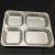 Fast Food Plate Compartment with Lid Stainless Steel Lunch Box Canteen Fast Food Plate Unit Lunch Box Lunch Box Lunch Box