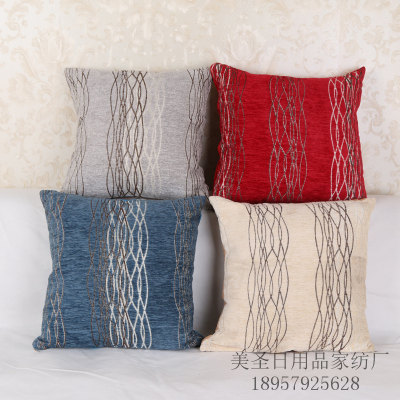 Manufacturer direct shot fashionable household simple flocking pillow as pillow cover.