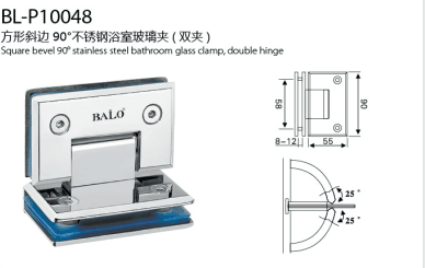 Bathroom glass door hinge glass clip Bathroom clip Glass Bathroom door clip Shower Room hardware