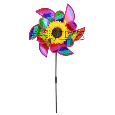 Double color sunflowers windmill