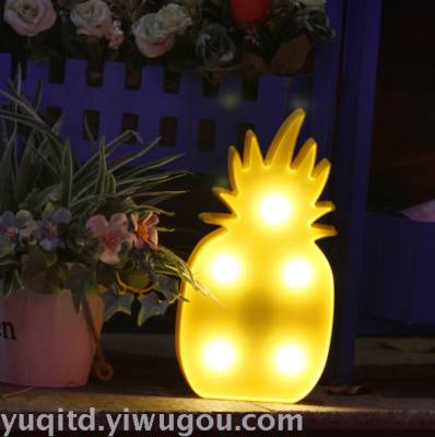 Amazon hot LED letter lamp pineapple decorative lights LED pineapple festive lights