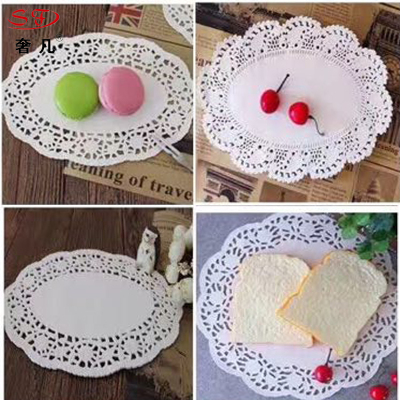 Chenglong hotel supplies hollow lace paper pastry flower paper cushion food grade cake flower base paper cushion