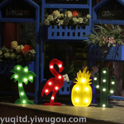 Modeling light ar explosion South Korea led flamingo lamp cactus pineapple five-pointed star letters