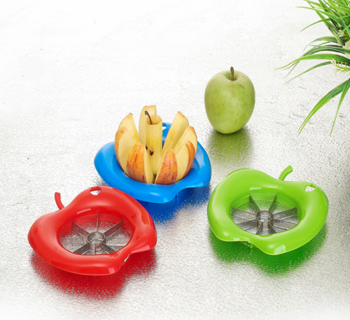 plastic fruit cutter apple corer pear splitter stainless steel blades pear cutter