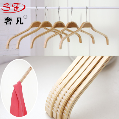 Chenglong hotel supplies hanger wooden clippers clothes hanger clothes support pants rack wooden solid wood pants rack pants clip