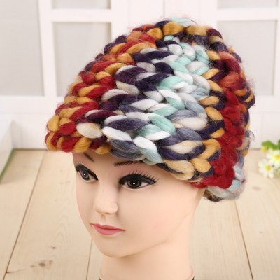 DIY craft goods wool yarn rough rope color simple hat scarf.