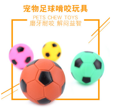 Factory Direct Sales Pet Supplies 6cm Sounding Football Dog Toy Pet Molar Training Sounding Toy