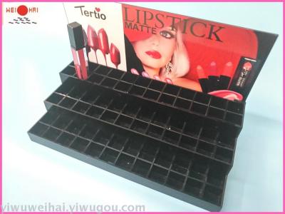 3 layers of black acrylic lipstick display stand