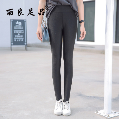 Spring and Autumn thin Breathable wide waist Gloss Elastic Leggings