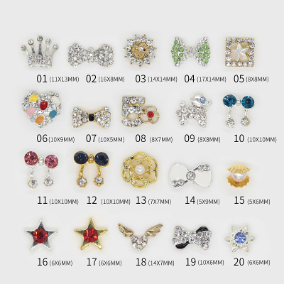 Nail-diamond alloy Nail art with 23 styles of diamond Nail art decoration