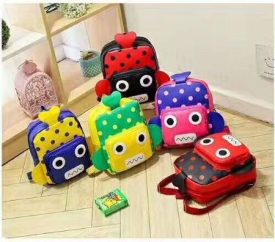 PU big eyes backpack backpack bag bag cartoon children parent-child Satchel