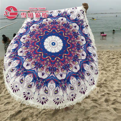 beach towe lRound Europe and the United States romantic Su yoga mat sunscreen shawl polyester chiffon