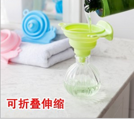 snail folding retractable funnel long neck funnel kitchen oil leakage household liquid sub-packaging mini funnel