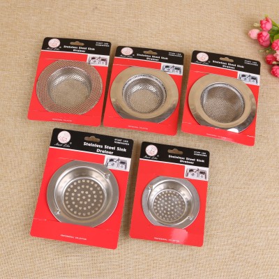 Stainless steel dishes through the filter sink drain kitchen tapping sink sewer slag screen