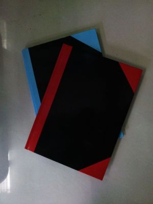 A4 Hard Copy Red Corner Blue Corner Cover Notebook
