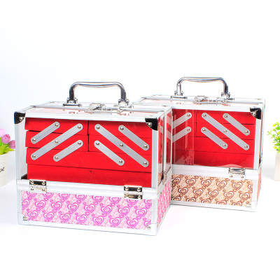 Multi-functional large-scale portable cosmetics box large-capacity multi-layer cosmetics storage box