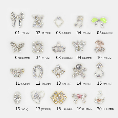Nail alloy diamond series 4 Nail patch decorative metal band diamond Nail jewelry