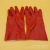 Manufacturer direct selling chemical machinery red thickened acid and alkali gloves PVC