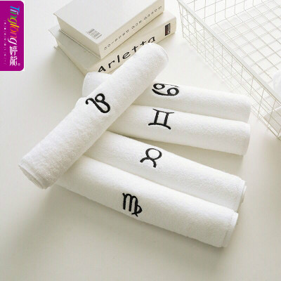 Tinglong 12 constellations cotton absorbent embroidered sports fitness sweat sweat sports towel couple towel
