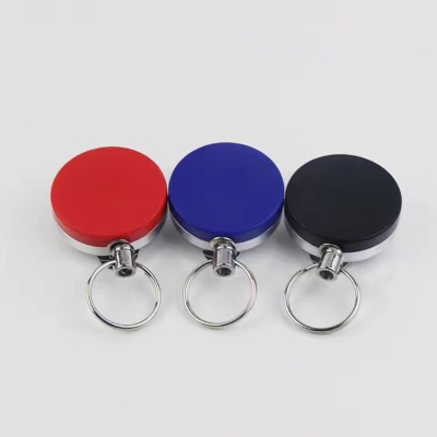 4cm All Metal Can Buckle Outdoor Portable Keychain Pull Peels Retractable Metal Yoyo Buckle Can Buckle