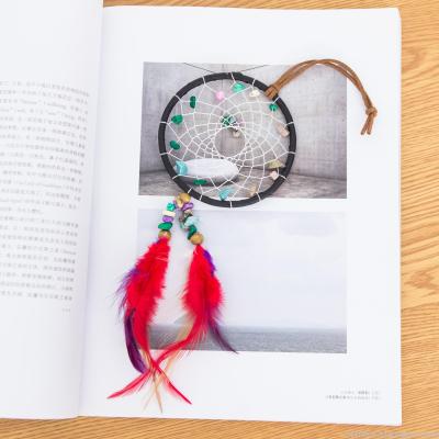Natural Gravel Dream Catcher Ornaments Pure Handicraft Production Color Feather Pendant