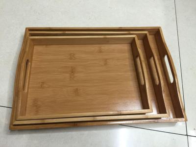 Bamboo Tray Square Plate Fruit Plate Wooden Plate Dish