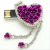 Jhl-up155 8G 16G jewelry heart u disk metal heart u plate custom logo..