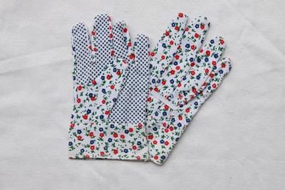 Garden gloves / gardening gloves / garden hand protection gloves / green flowers green dot new environmental protection