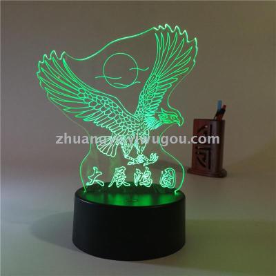 3D LED Table Lamps Desk Lamp Light Dining Room Bedroom Night Stand Living Glass Small Modern eagle starwars 62
