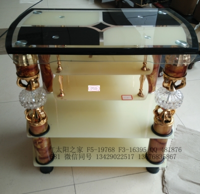 Family must have multi - layer multi - functional glass table coffee table