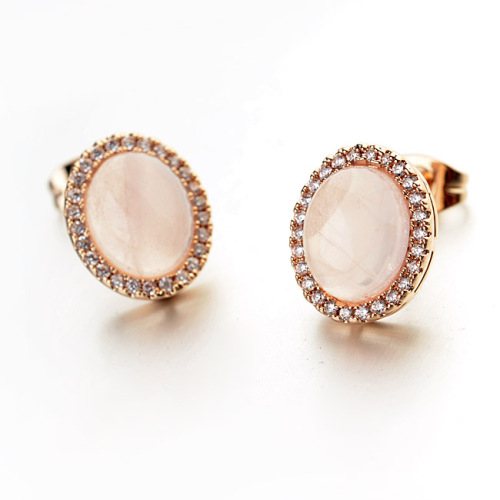 regent ornament rigant korean natural powder crystal all-match fashion earrings