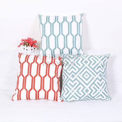 Manufacturer direct sale new simple European and American wind pillow cushion pillow cover.
