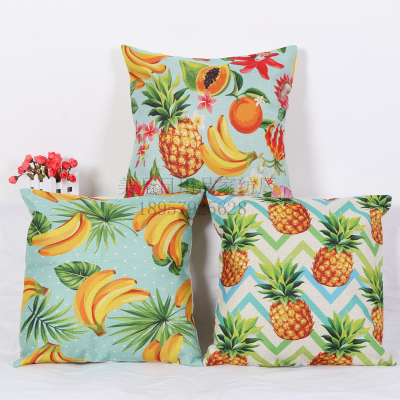 Manufacturer's direct selling fashion simple pillow new fruit printed cushion pillow cover.