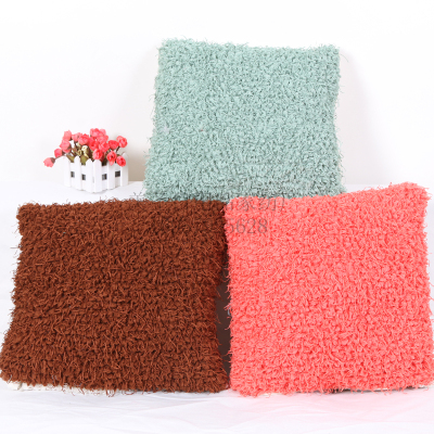 Manufacturer direct selling fashionable household simple pillow comfortable pure color cushion pillow cover.