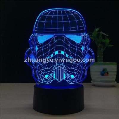 3D LED Table Lamps Desk Lamp Light Dining Room Bedroom Night Stand Living Glass super mario star wars 20