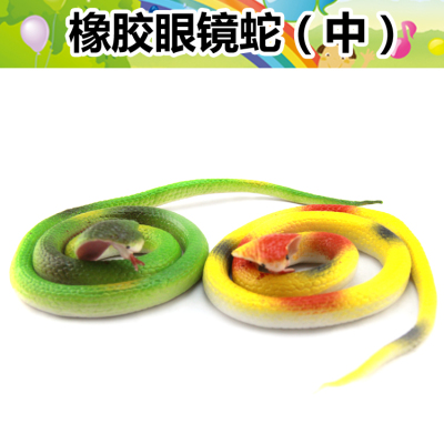 Low - cost selling rubber cobra animal simulation plastic tumbling toys