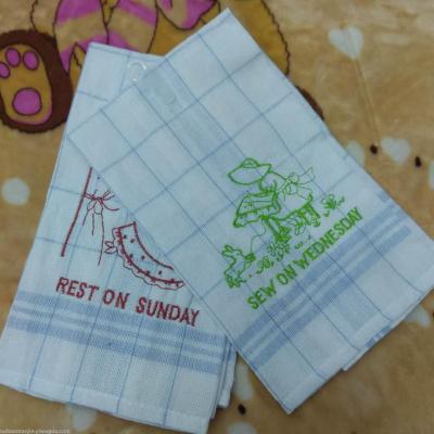 Cotton 100% kitchen towel embroidery style towel towel