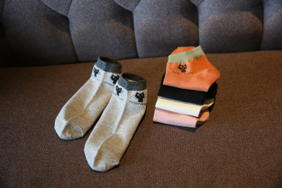 Spring on the new cute cartoon cat section socks fashion casual lady kitten socks factory direct