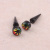 Men's Personalized Stud Earrings Hipster Earrings Fashion Popular Women's round Black Ear Clip 10 Yuan Ornament Wholesale
