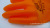 The manufacturer wholesalers the letter P618 imported plastic orange yarn 13 needles PVC half gloves for gloves.