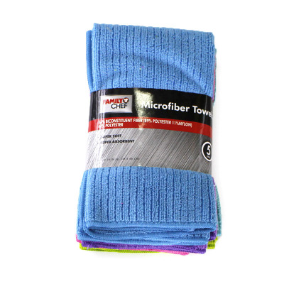 Microfiber towel wipes Dishwashing cloth Water stripe 5 sets 4048