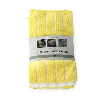 Ultra - fine fiber towel wipes Washing cloth Water - absorbing stripes 4 - piece sets 4048