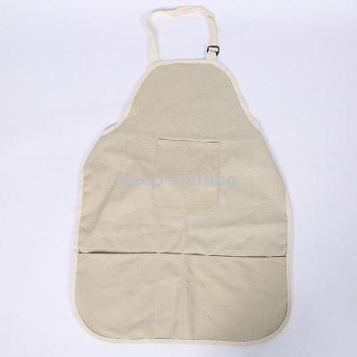 Adult pure linen painting apron can be adjusted painting clothes smock manufacturers direct wholesale