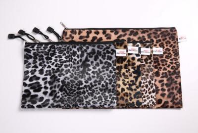 PU fashionable leopard print color zipper stationery bag, document set, business gift