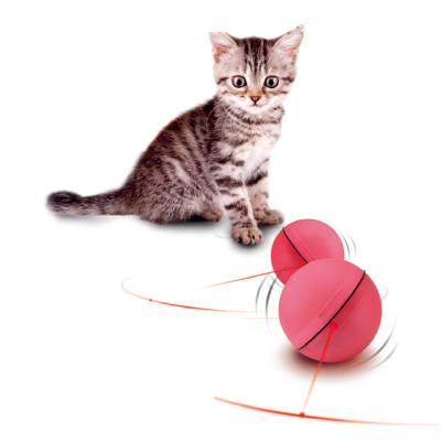 Pet electric toy LED flash rolling cat toy luminous ball cat plaything