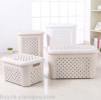 Laundry basket with cover plastic rattan woven Laundry basket dirty Laundry basket dirty clothes basket case storage basket